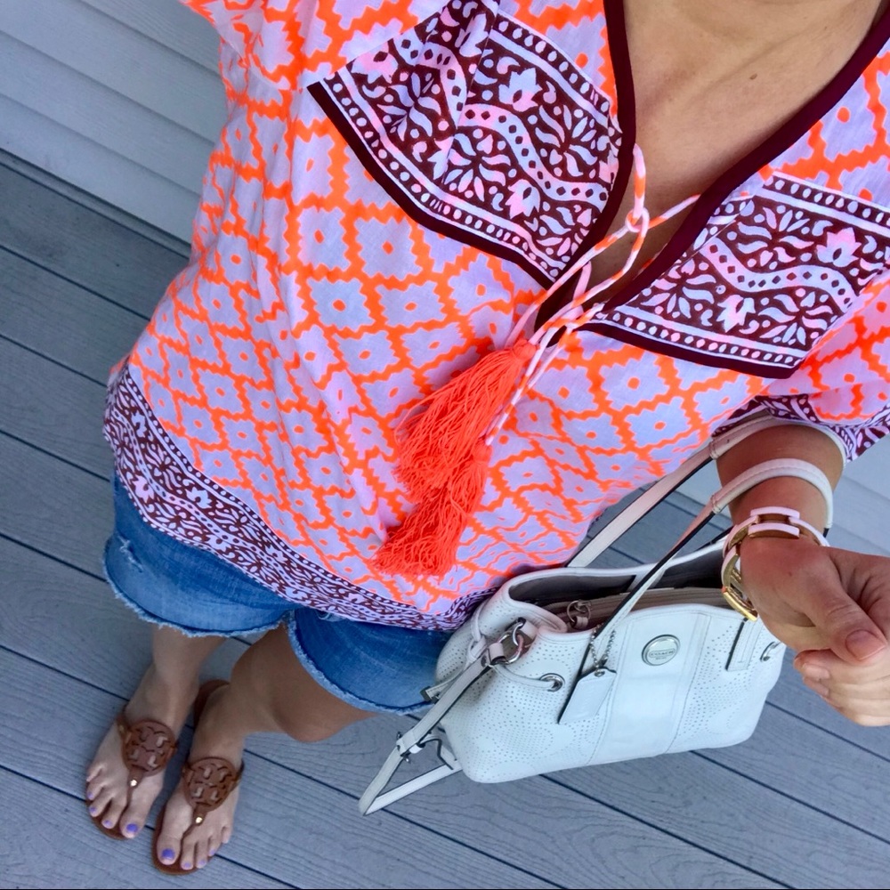 J Crew SZ Blockprints Leyla Tunic Sz M